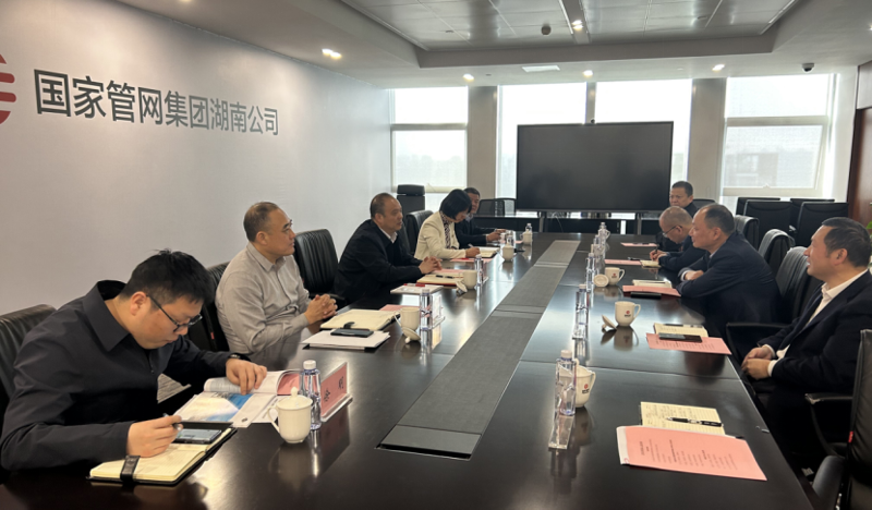 周鴻與國家管網湖南公司代表、黨委書記王現中舉行會談